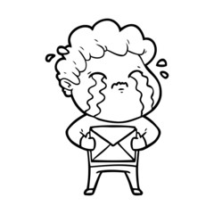 cartoon man crying