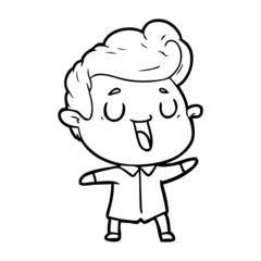happy cartoon man