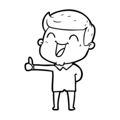 Obraz premium cartoon man laughing