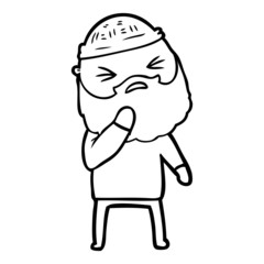 cartoon man with beard