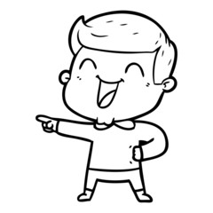 cartoon man laughing