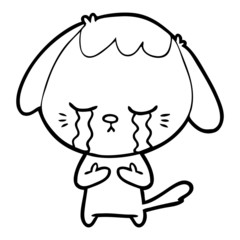 cartoon crying dog