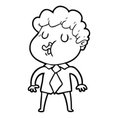 Obraz premium cartoon man singing