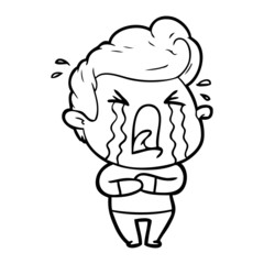 cartoon crying man