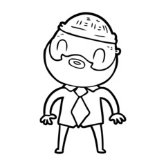 cartoon bearded man