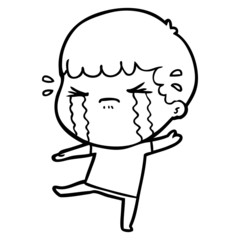cartoon man crying