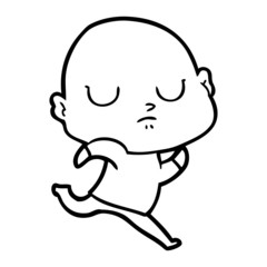 Obraz premium cartoon bald man