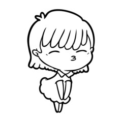 cartoon woman