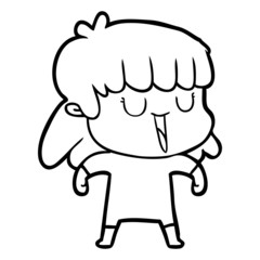 Obraz premium cartoon woman