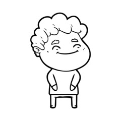 cartoon friendly man