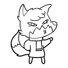 clever cartoon fox