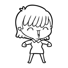 Fototapeta premium cartoon woman