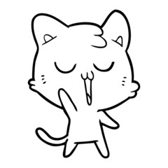 cartoon cat singing