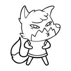 clever cartoon fox