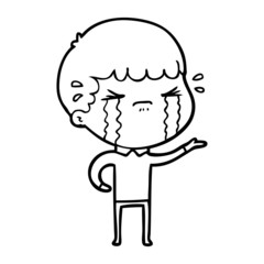 cartoon man crying