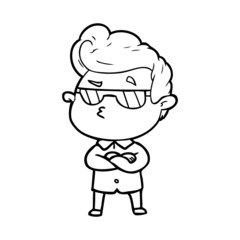cartoon cool guy