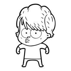 cartoon woman