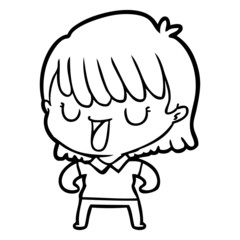 cartoon woman