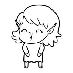 cartoon elf girl