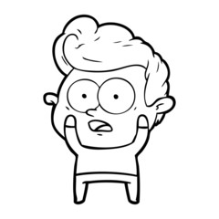 Fototapeta premium cartoon staring man