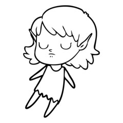 cartoon elf girl