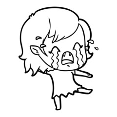 cartoon crying vampire girl