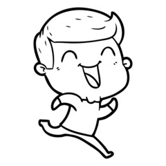 cartoon man laughing