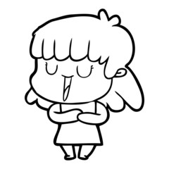 cartoon woman laughing