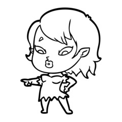 cute cartoon vampire girl