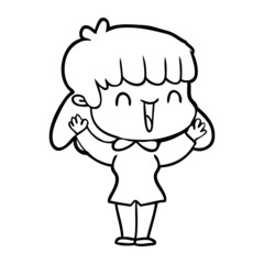 cartoon woman