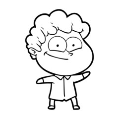 cartoon happy man