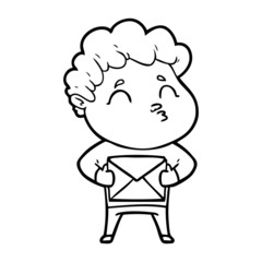 cartoon man pouting