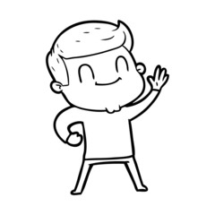 cartoon friendly man