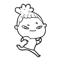 cartoon woman