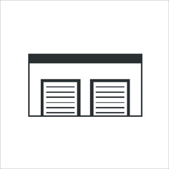 Garage icon.  Illustration