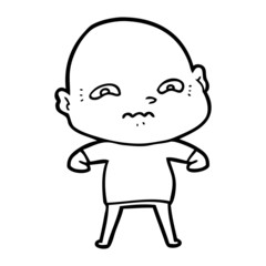 Obraz premium cartoon nervous man