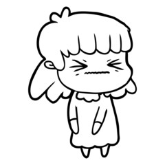 cartoon angry girl