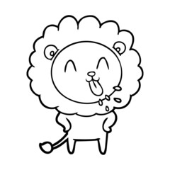 happy cartoon lion