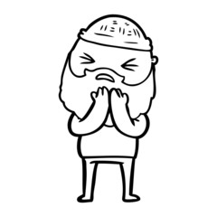 cartoon man with beard