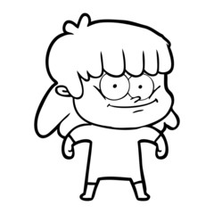 cartoon smiling woman