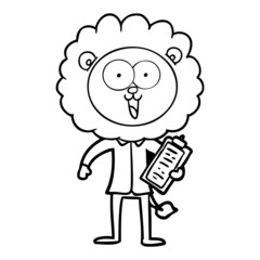happy cartoon lion