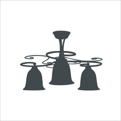 Chandelier icon.  illustration