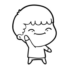 cartoon happy boy