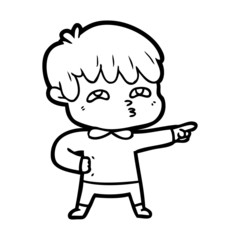 cartoon man confused