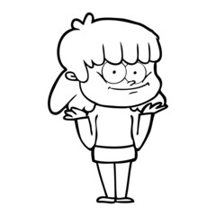 cartoon smiling woman