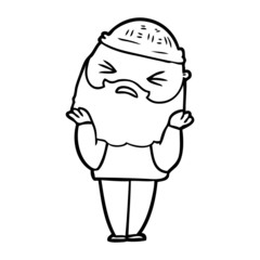 cartoon man with beard
