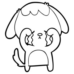 cartoon crying dog
