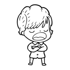 cartoon woman talking