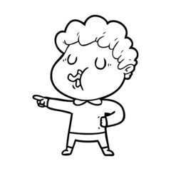 Obraz premium cartoon man singing