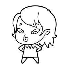 cute cartoon vampire girl
